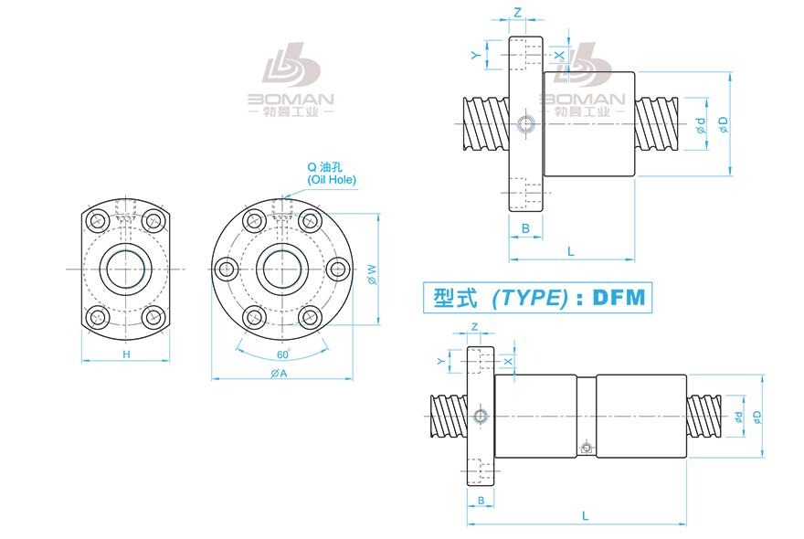 TBI DFM03205-4 tbi丝杆外圆中径